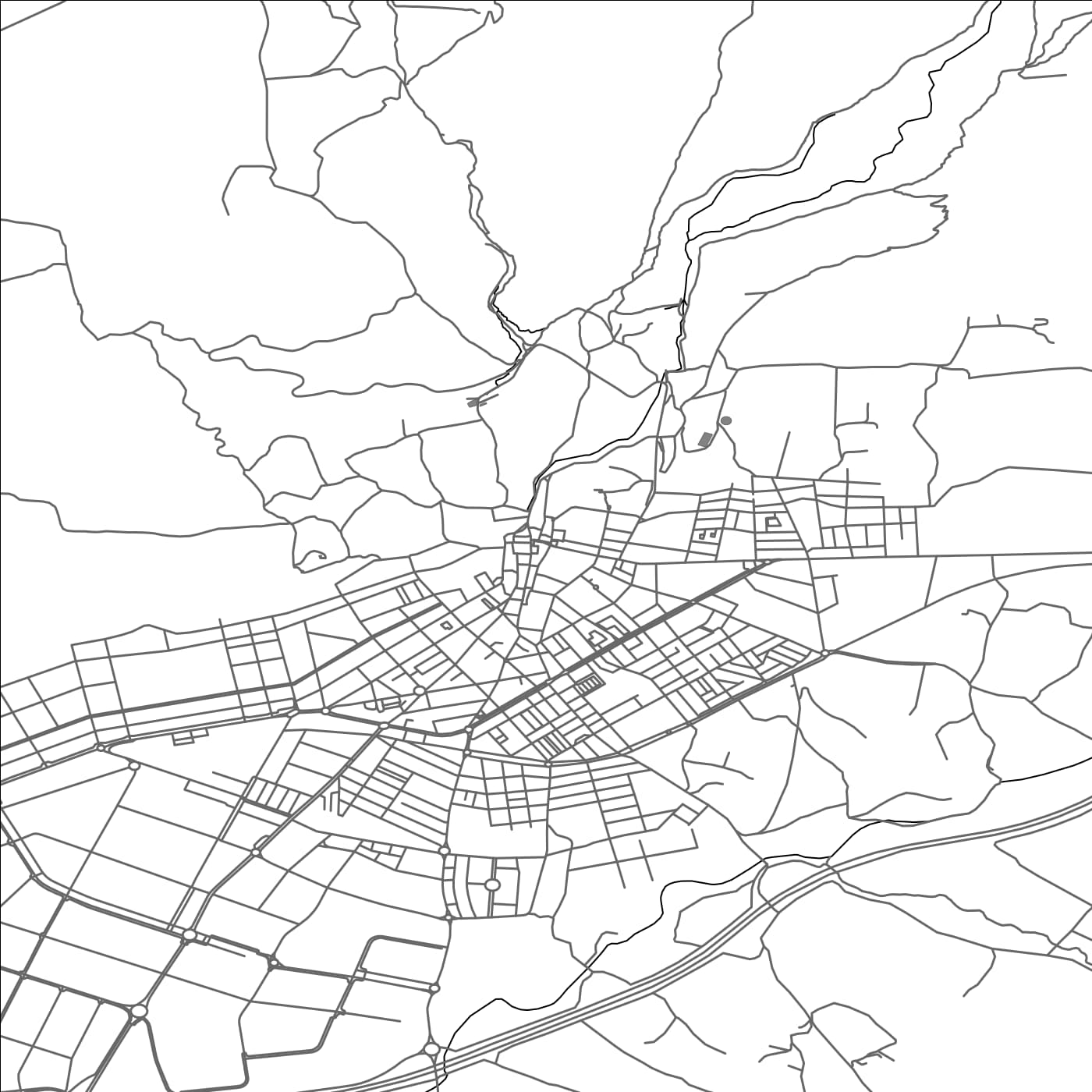 ROAD MAP OF IBI, SPAIN BY MAPAKES