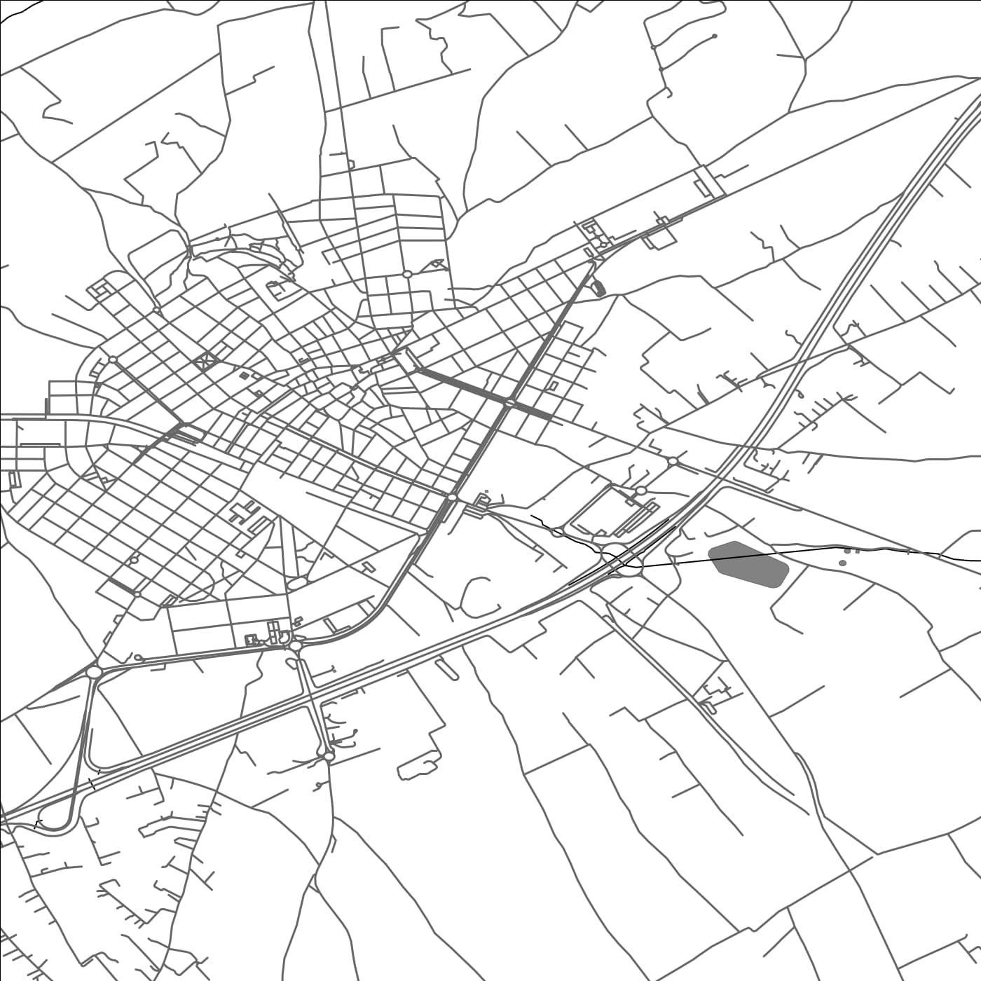 ROAD MAP OF INCA, SPAIN BY MAPAKES