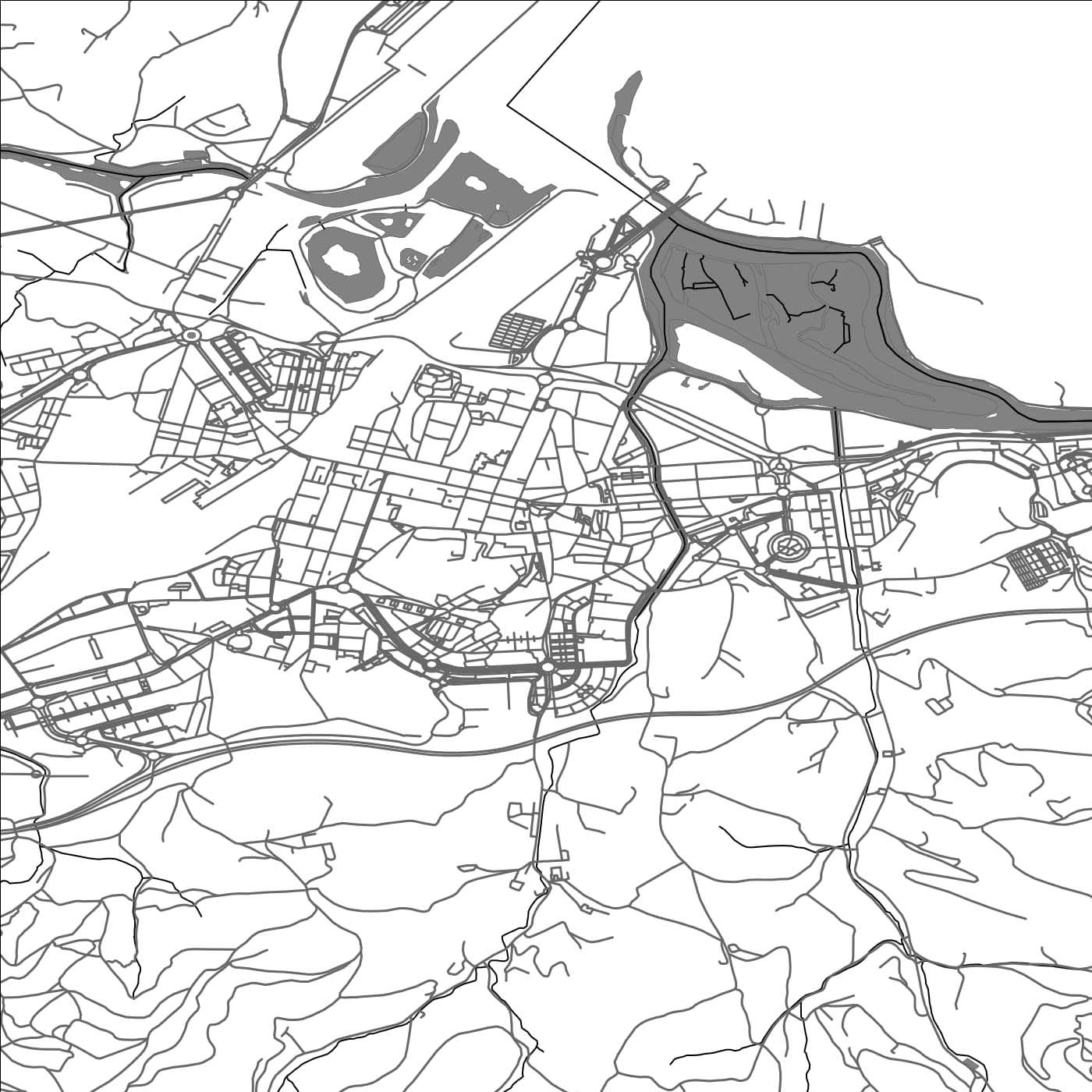 ROAD MAP OF IRUN, SPAIN BY MAPAKES