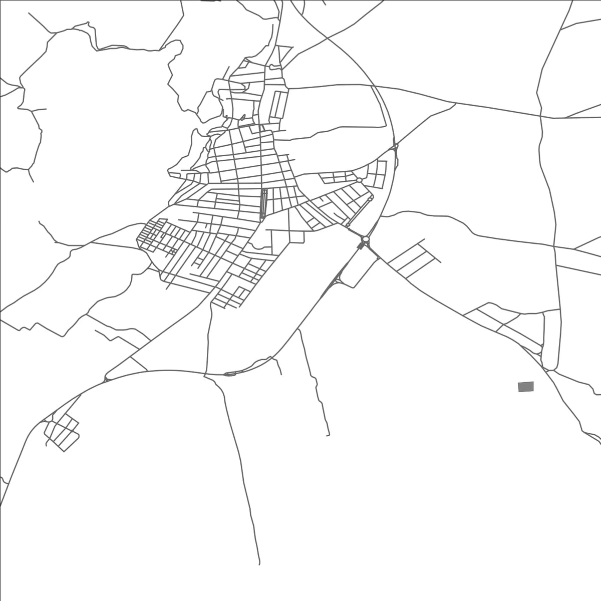 ROAD MAP OF JODAR, SPAIN BY MAPAKES
