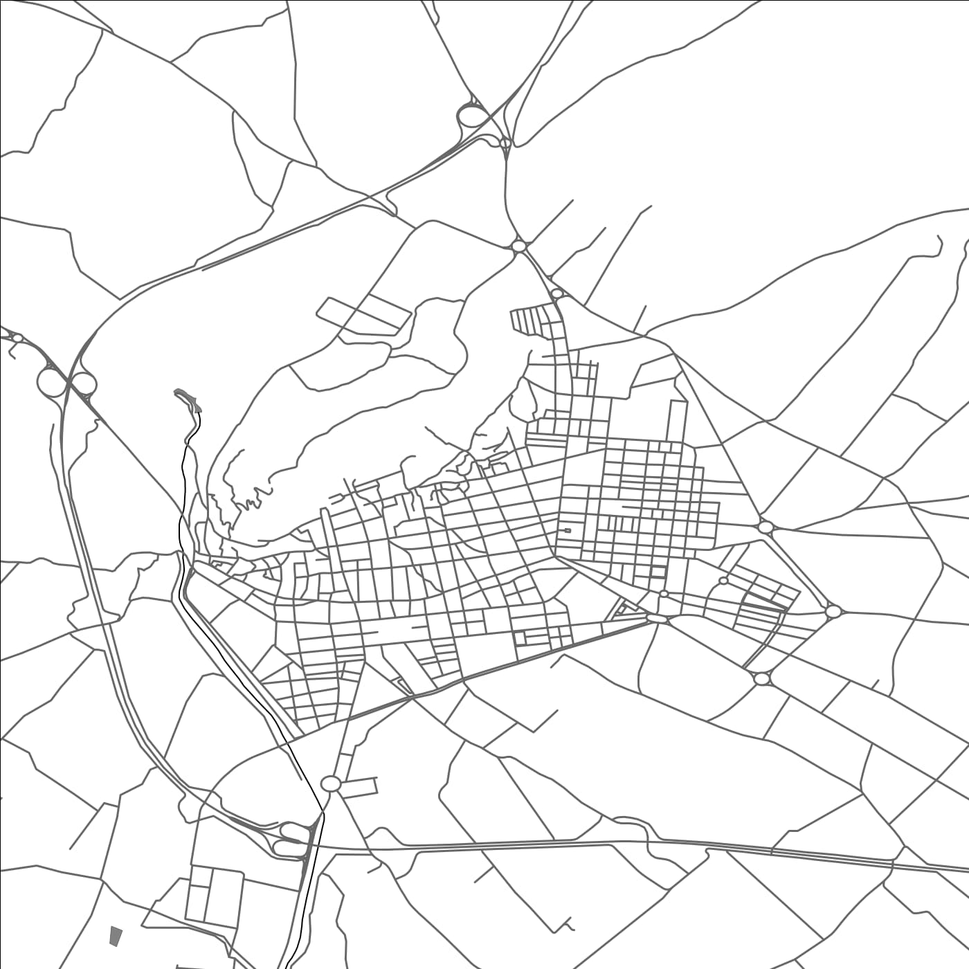 ROAD MAP OF JUMILLA, SPAIN BY MAPAKES