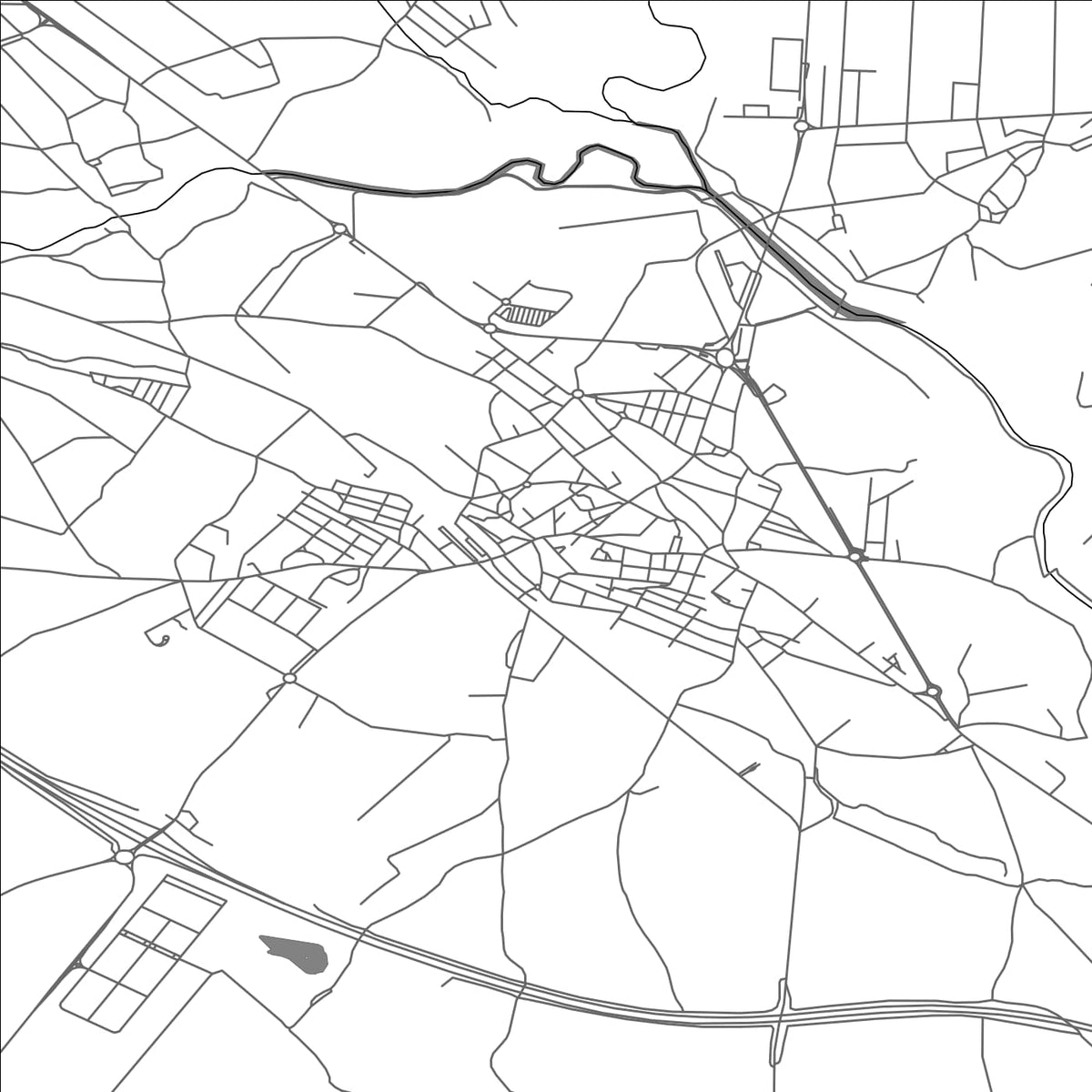 ROAD MAP OF LA BANEZA, SPAIN BY MAPAKES