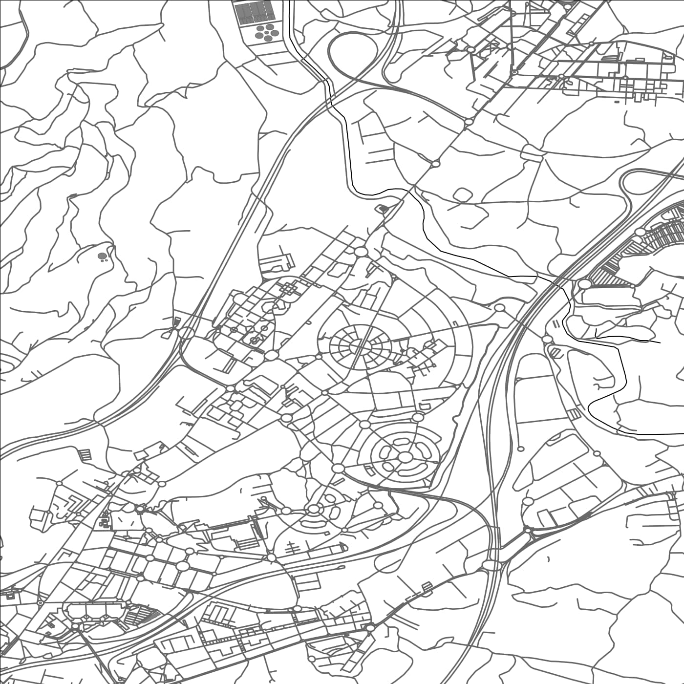 ROAD MAP OF LA CORREDORIA, SPAIN BY MAPAKES