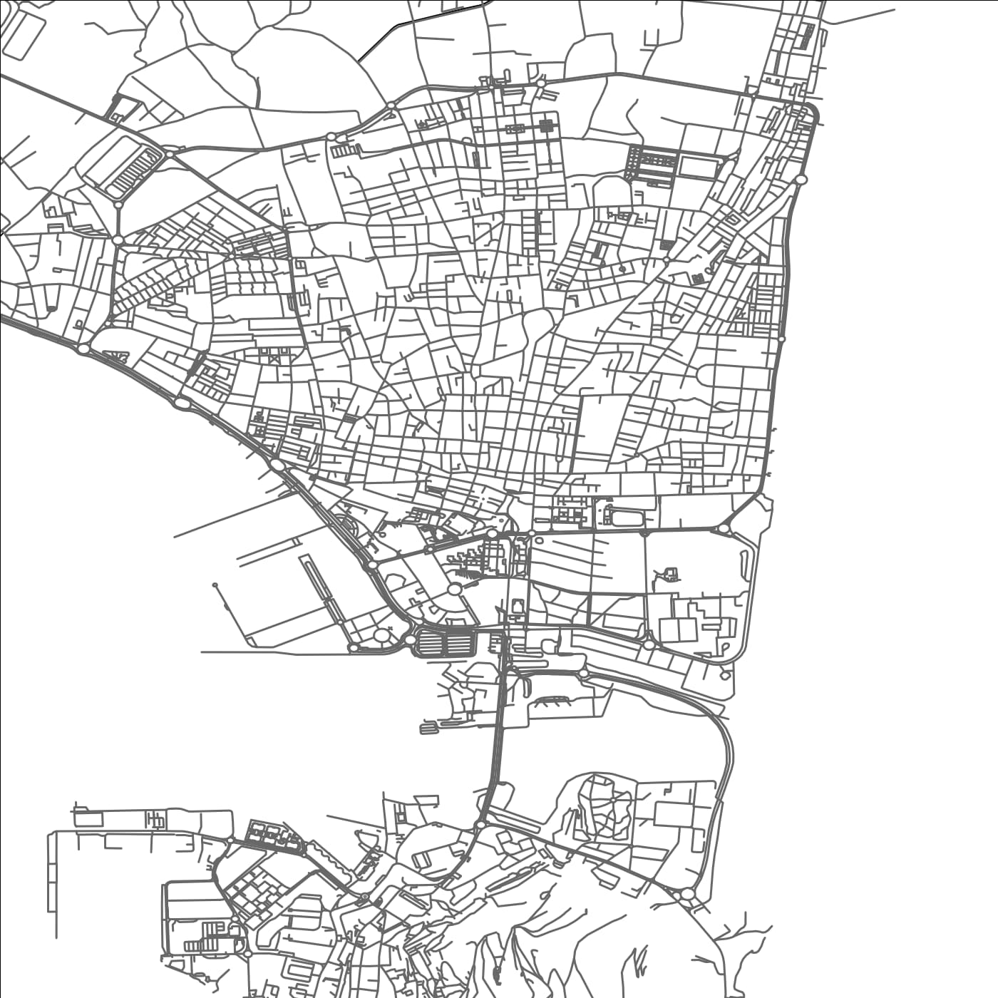 ROAD MAP OF LA LINEA DE LA CONCEPCION, SPAIN BY MAPAKES