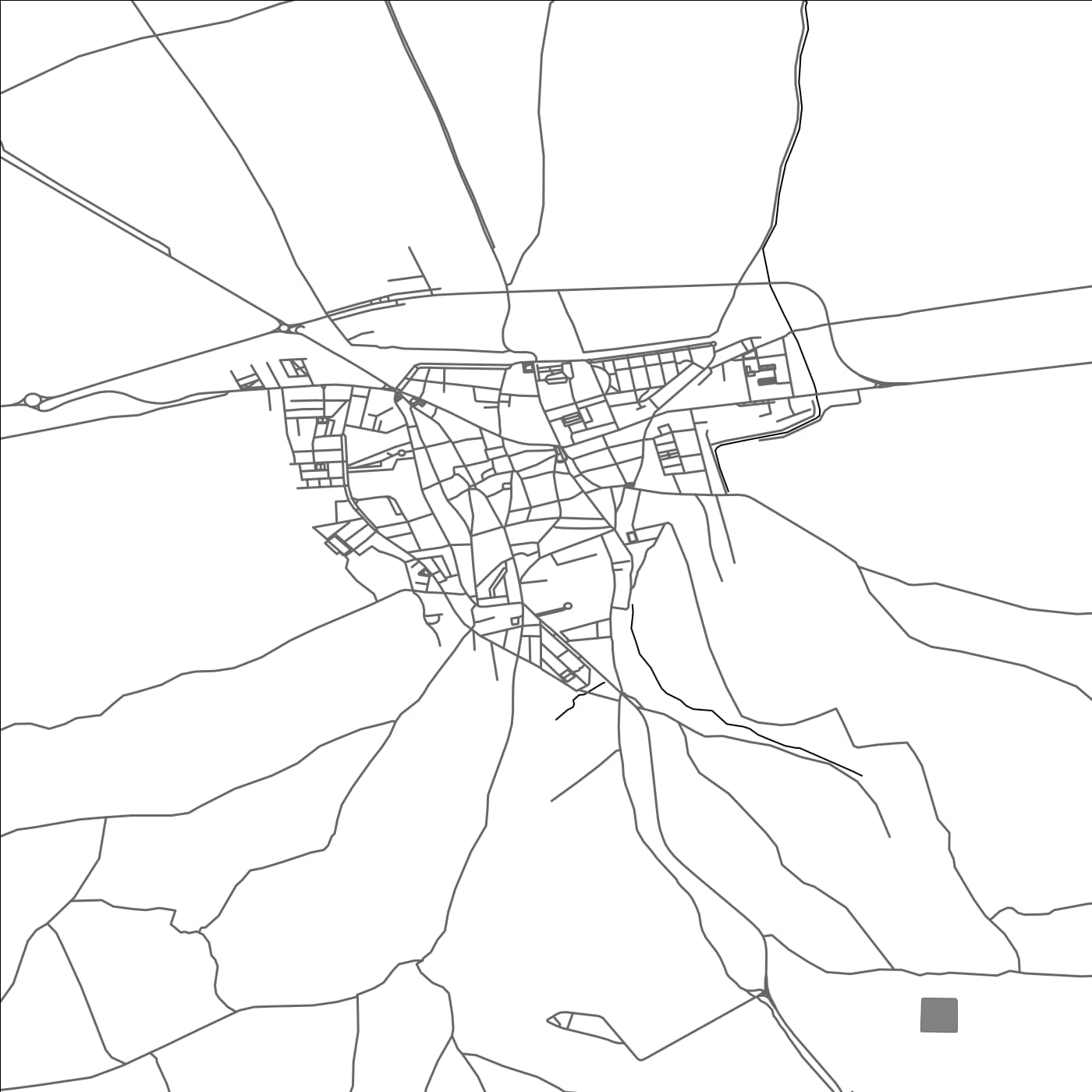 ROAD MAP OF LA PALMA DEL CONDADO, SPAIN BY MAPAKES