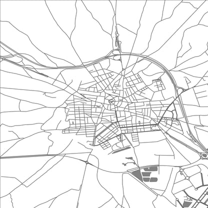 ROAD MAP OF LA RODA, SPAIN BY MAPAKES