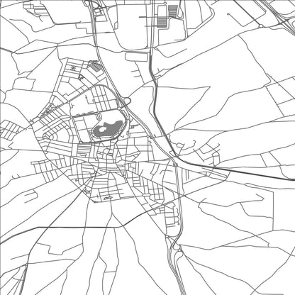 ROAD MAP OF LAGUNA DE DUERO, SPAIN BY MAPAKES