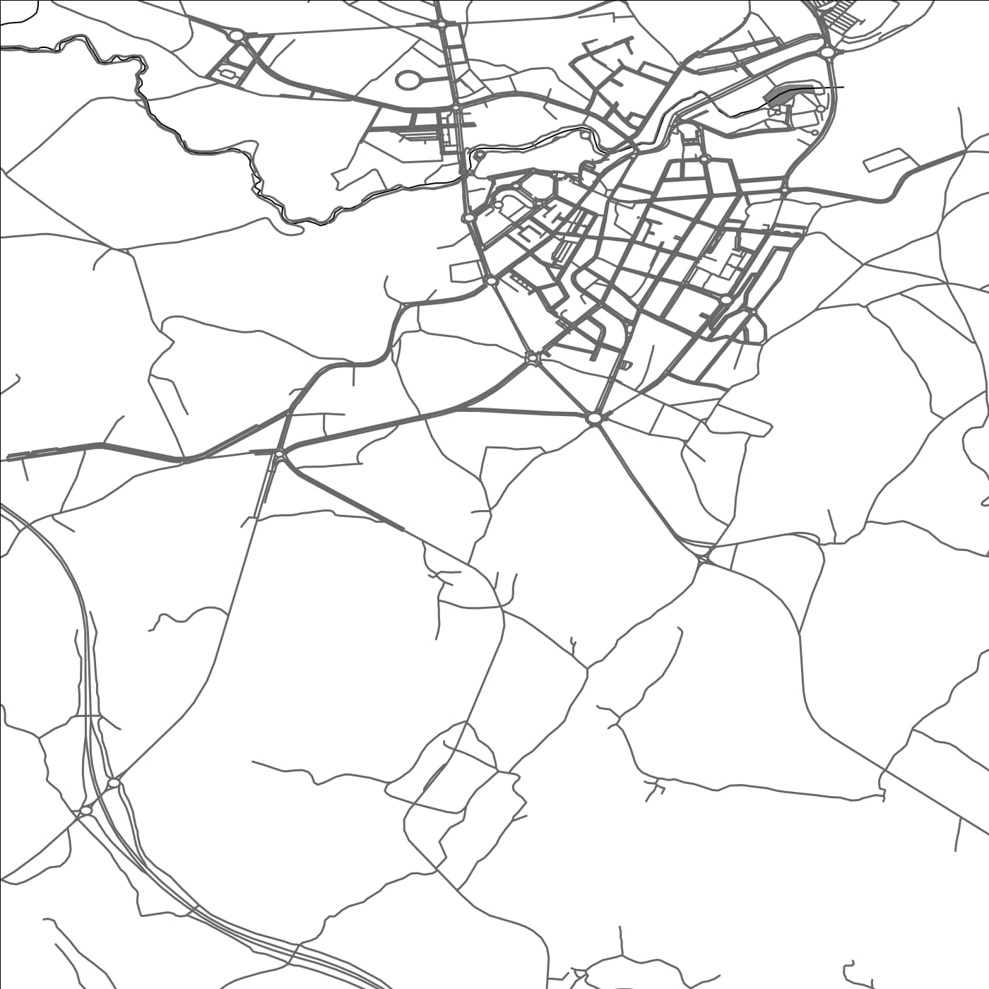 ROAD MAP OF LALIN, SPAIN BY MAPAKES