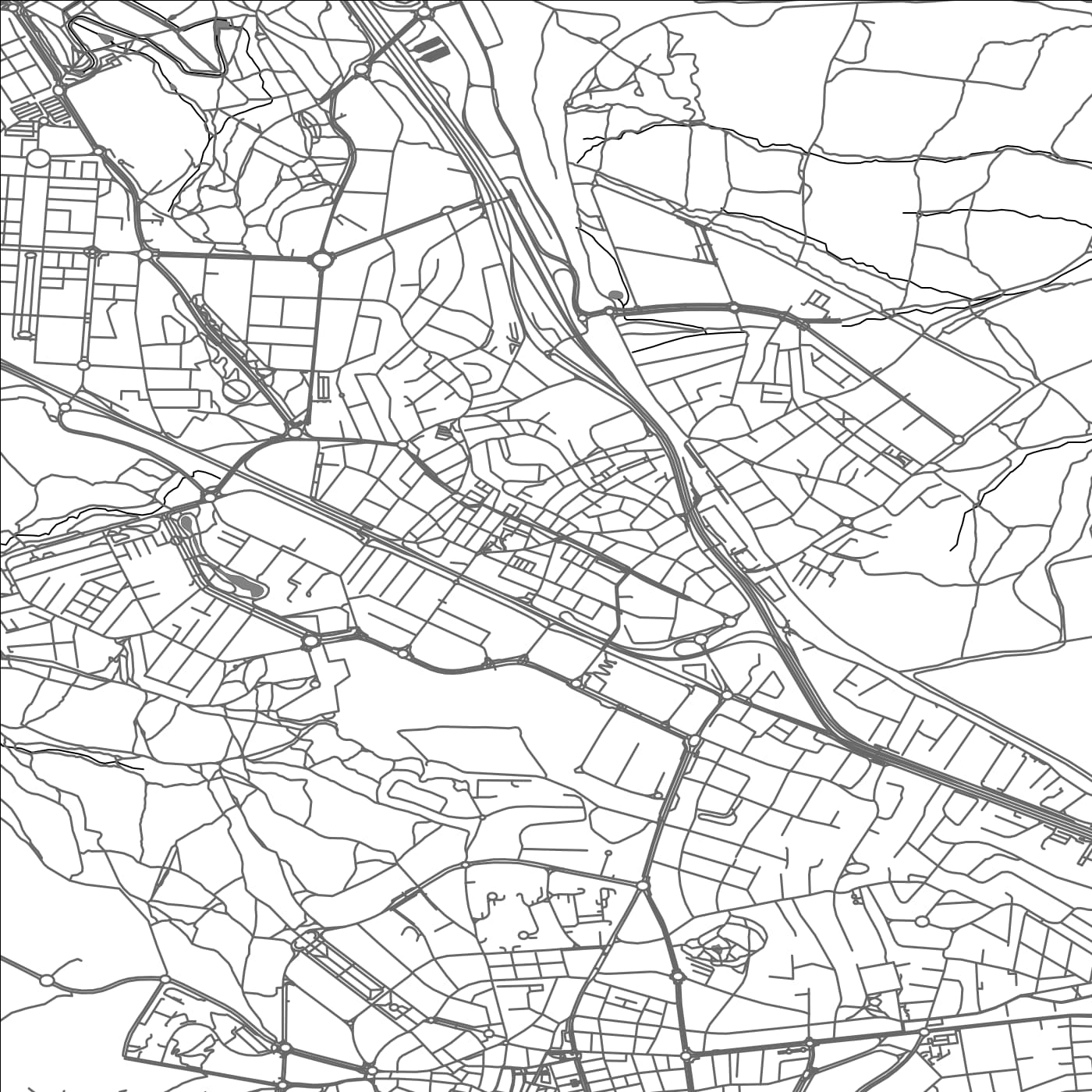 ROAD MAP OF LAS ROZAS DE MADRID, SPAIN BY MAPAKES