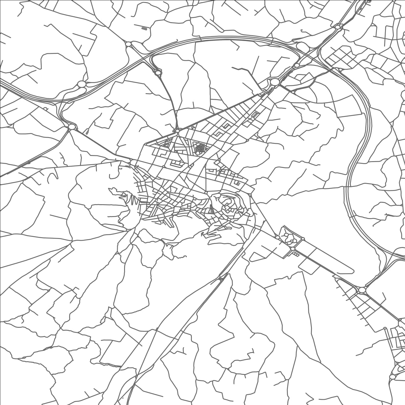 ROAD MAP OF LIRIA, SPAIN BY MAPAKES