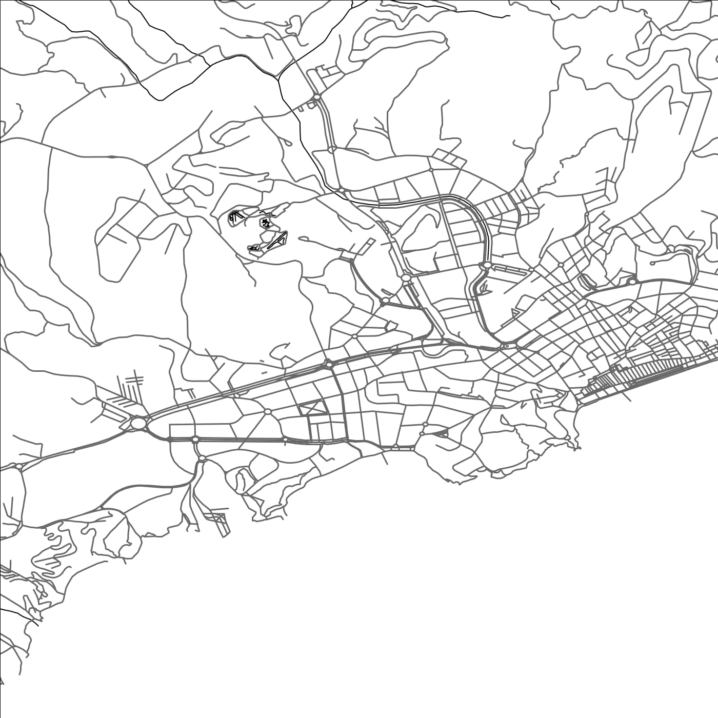 ROAD MAP OF LLORET DE MAR, SPAIN BY MAPAKES