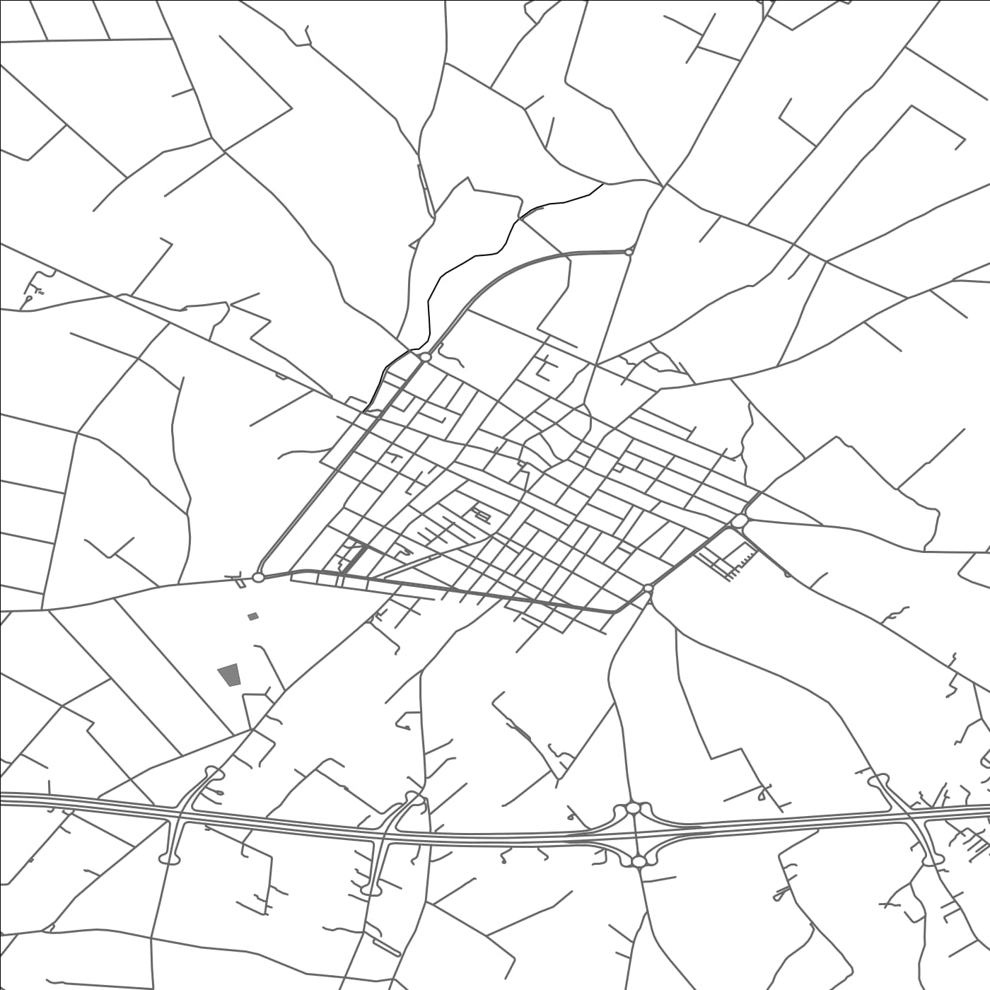 ROAD MAP OF LLUCHMAYOR, SPAIN BY MAPAKES