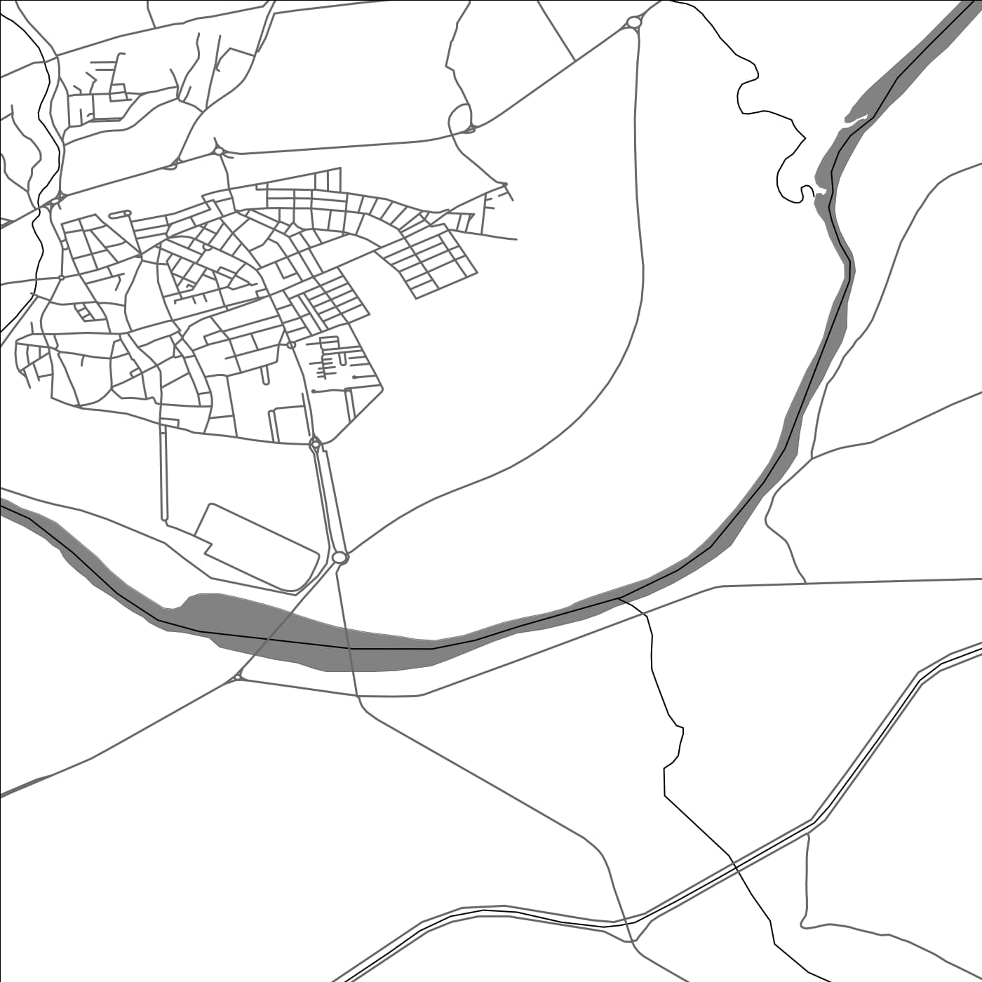 ROAD MAP OF LORA DEL RIO, SPAIN BY MAPAKES