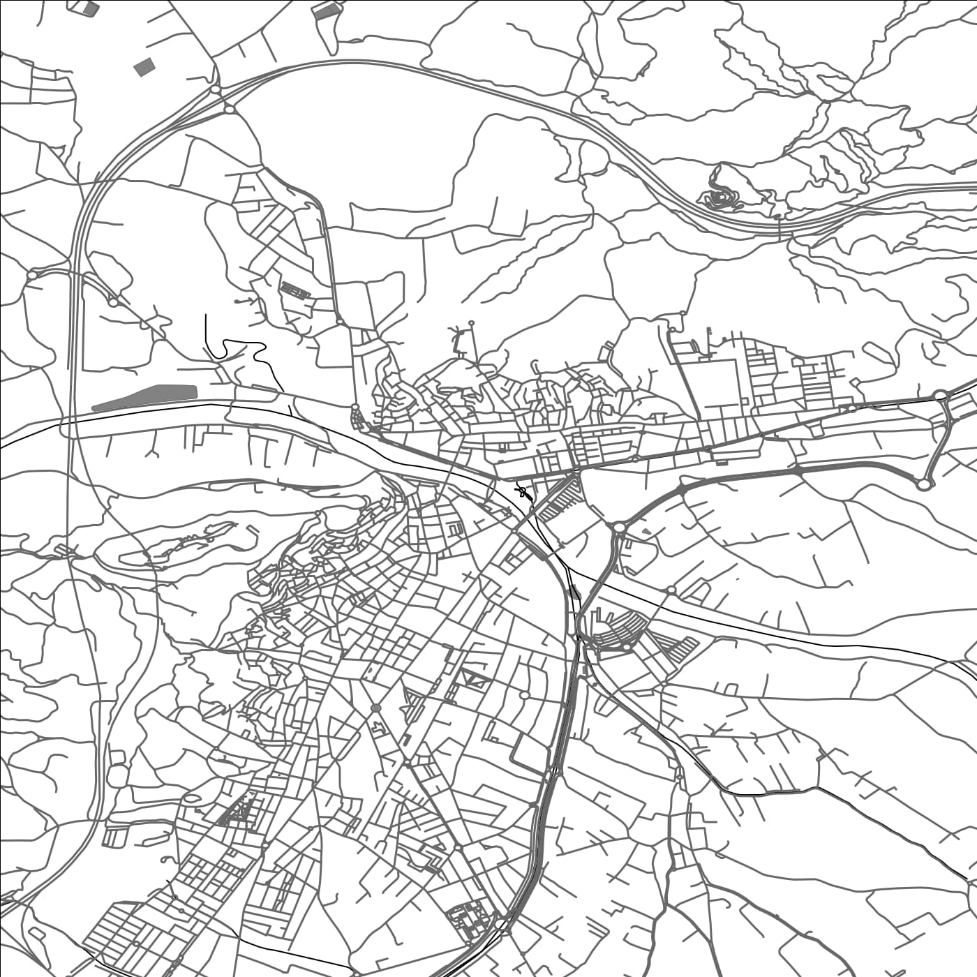 ROAD MAP OF LORCA, SPAIN BY MAPAKES