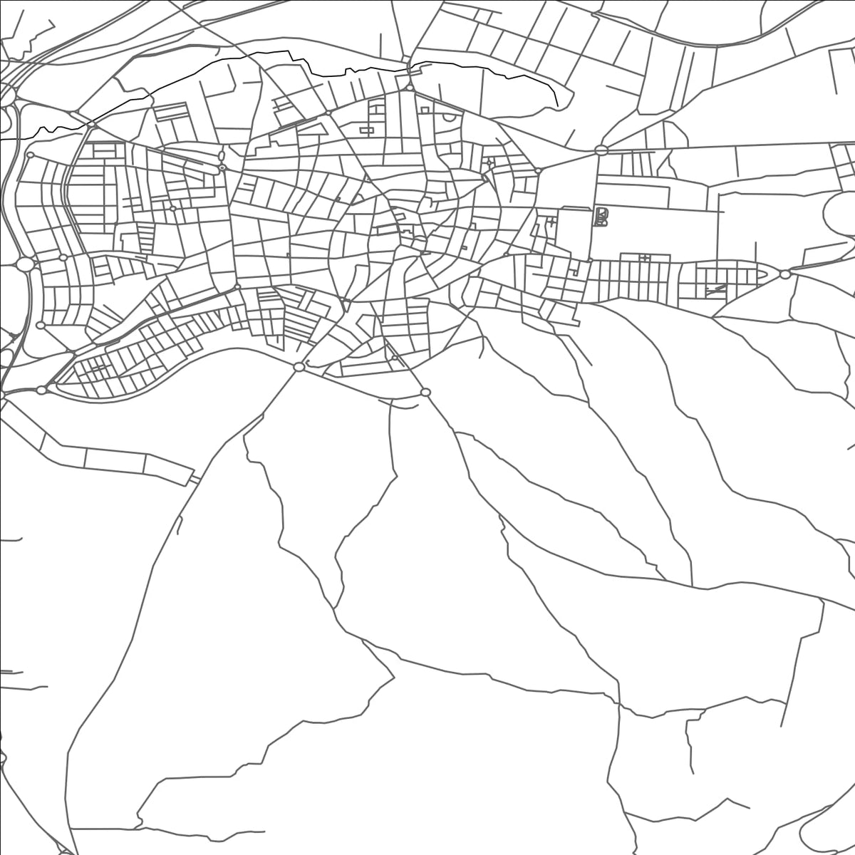 ROAD MAP OF LUCENA, SPAIN BY MAPAKES