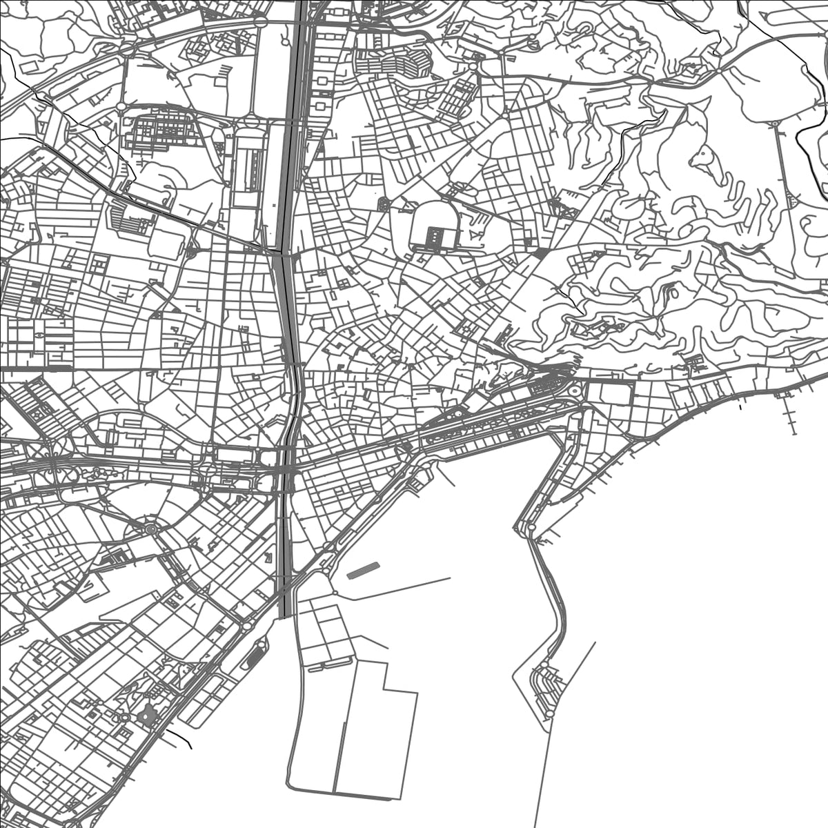 ROAD MAP OF MALAGA, SPAIN BY MAPAKES