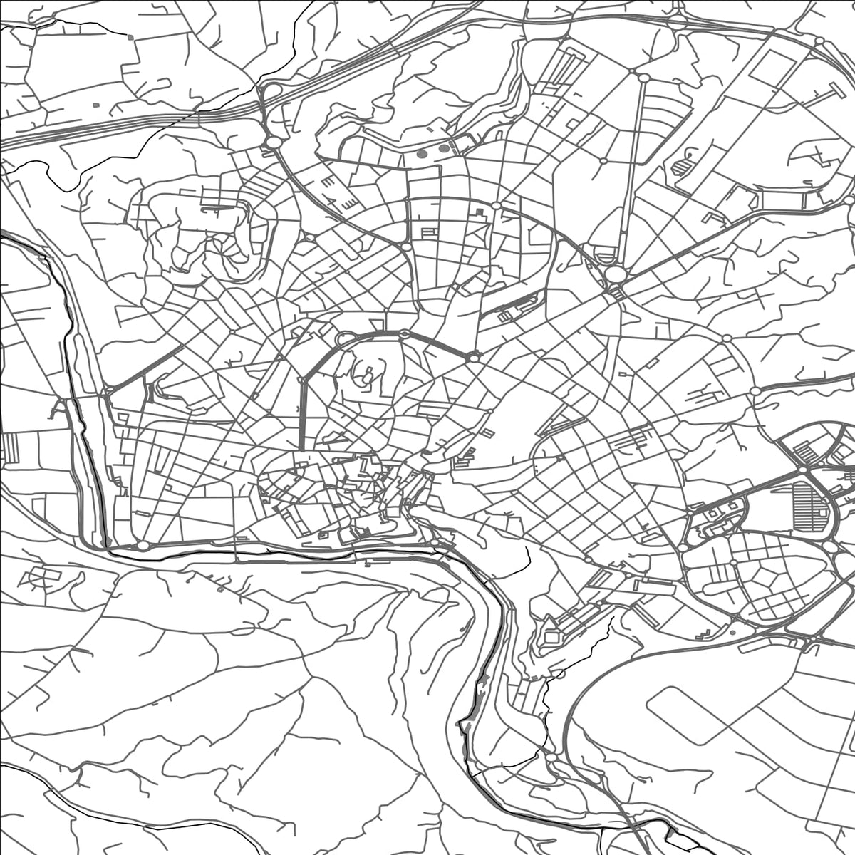 ROAD MAP OF MANRESA, SPAIN BY MAPAKES