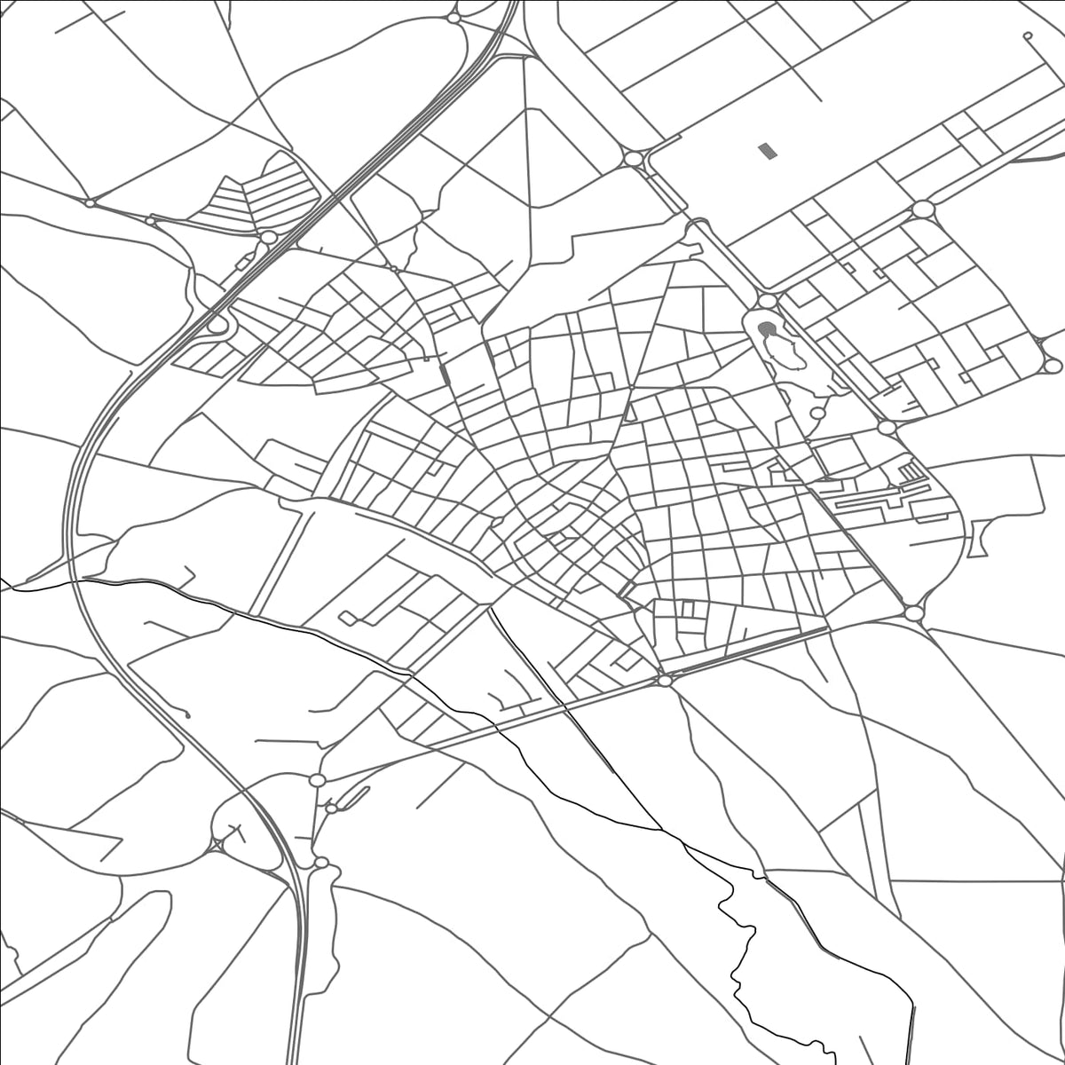 ROAD MAP OF MANZANARES, SPAIN BY MAPAKES