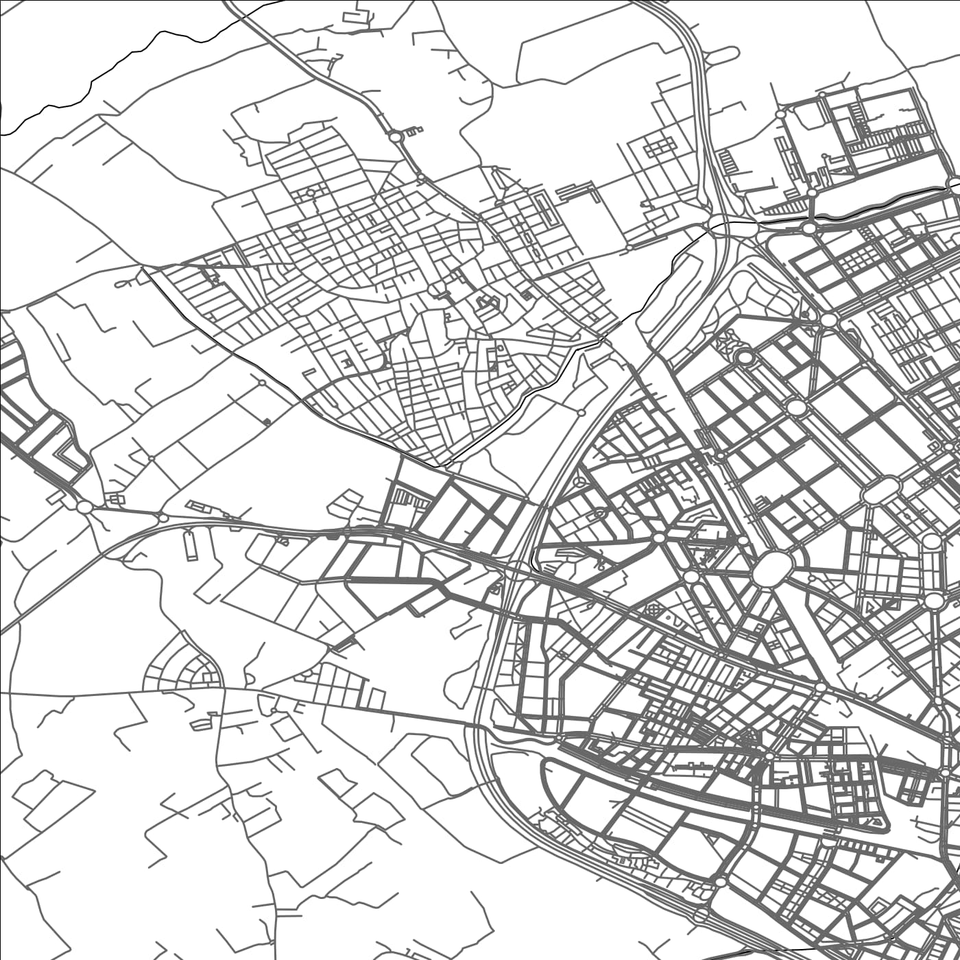 ROAD MAP OF MARACENA, SPAIN BY MAPAKES