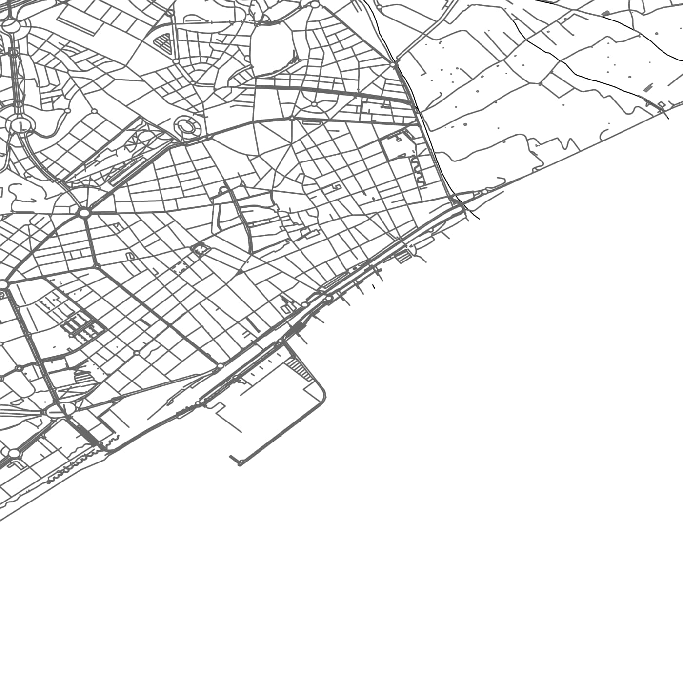 ROAD MAP OF MATARO, SPAIN BY MAPAKES