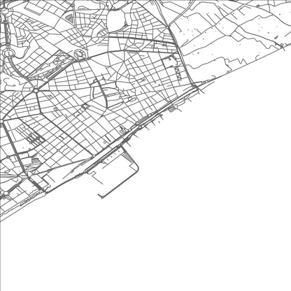 ROAD MAP OF MATARO, SPAIN BY MAPAKES