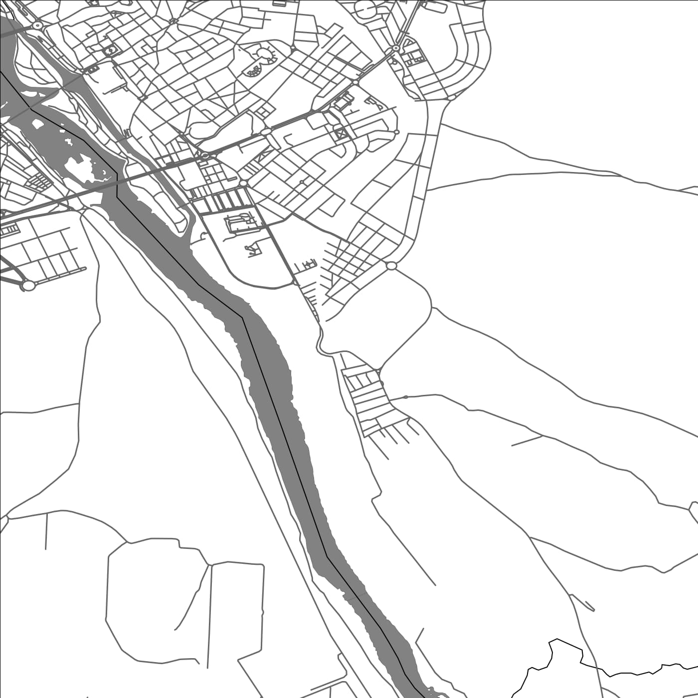 ROAD MAP OF MERIDA, SPAIN BY MAPAKES