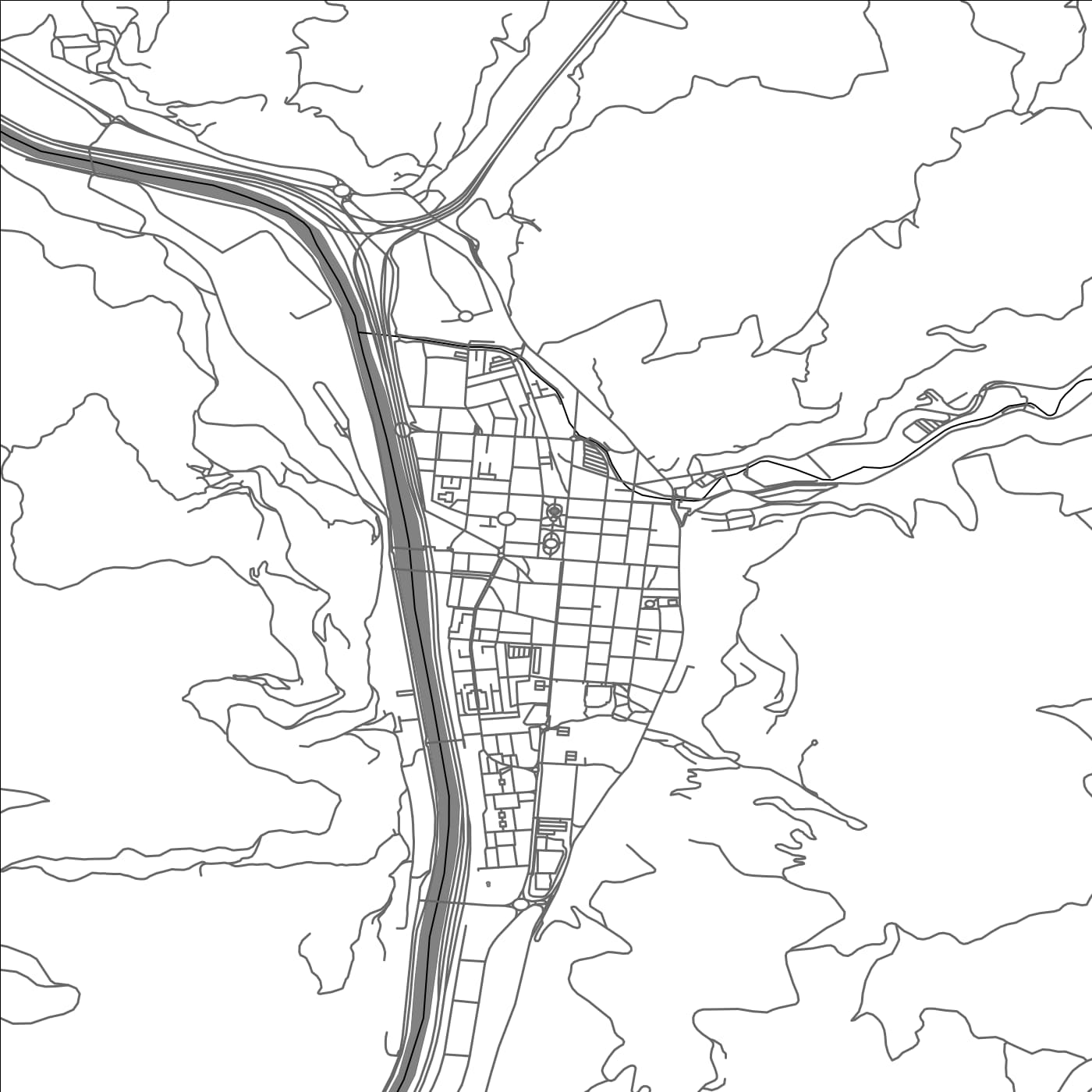 ROAD MAP OF MIERES, SPAIN BY MAPAKES