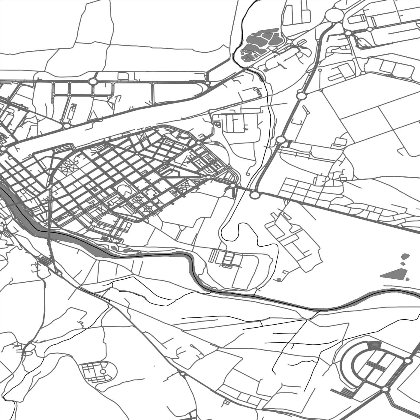 ROAD MAP OF MIRANDA DE EBRO, SPAIN BY MAPAKES