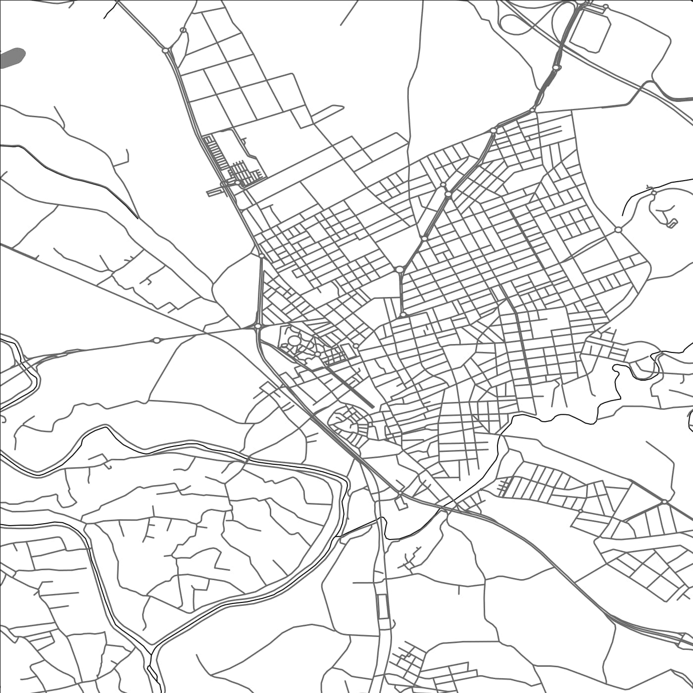 ROAD MAP OF MOLINA DE SEGURA, SPAIN BY MAPAKES