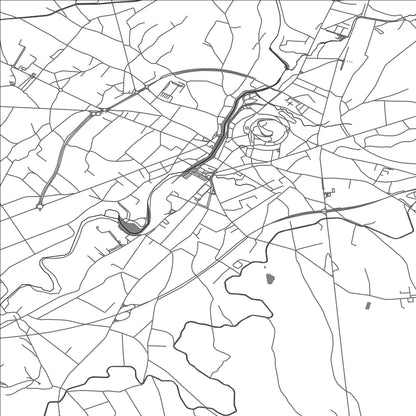 ROAD MAP OF MONFORTE DE LEMOS, SPAIN BY MAPAKES