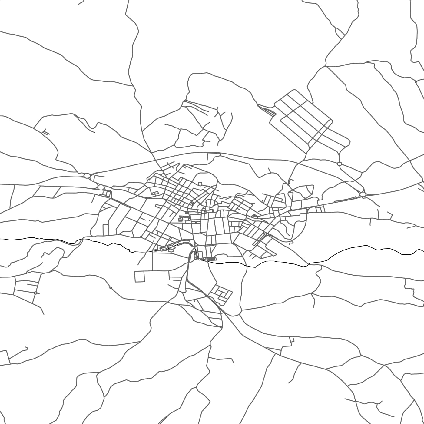 ROAD MAP OF MONOVAR, SPAIN BY MAPAKES