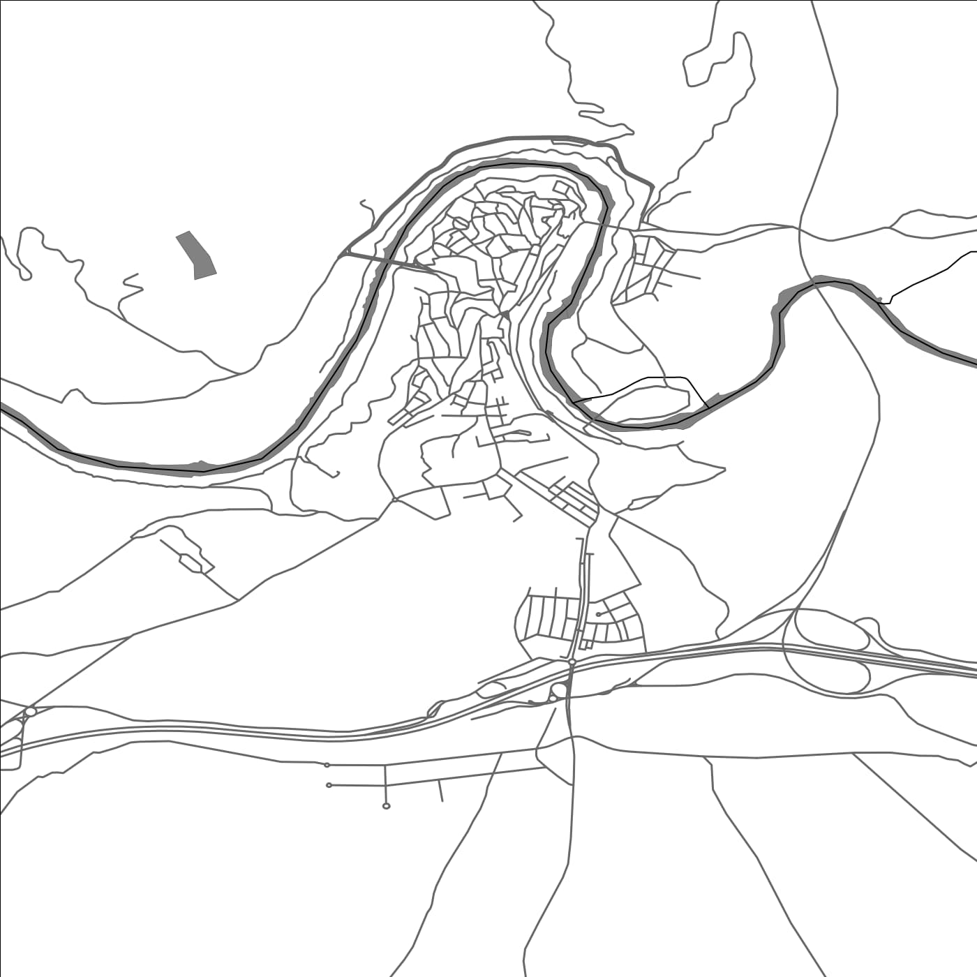 ROAD MAP OF MONTORO, SPAIN BY MAPAKES