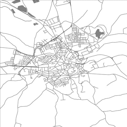 ROAD MAP OF MORON DE LA FRONTERA, SPAIN BY MAPAKES