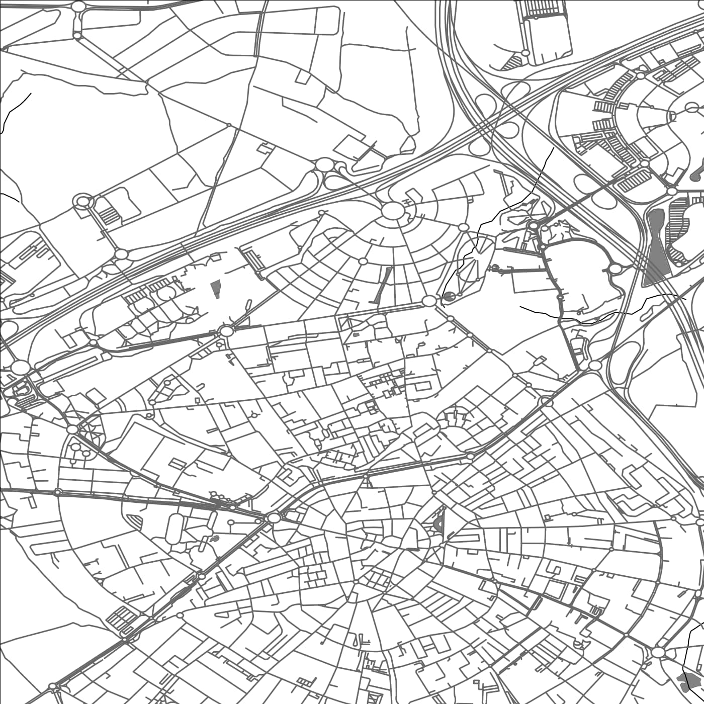 ROAD MAP OF MOSTOLES, SPAIN BY MAPAKES