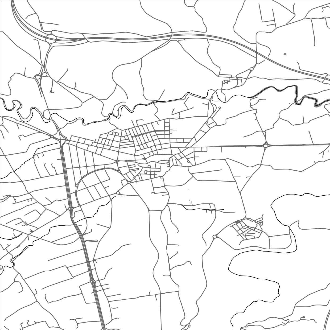 ROAD MAP OF MURO DEL ALCOY, SPAIN BY MAPAKES