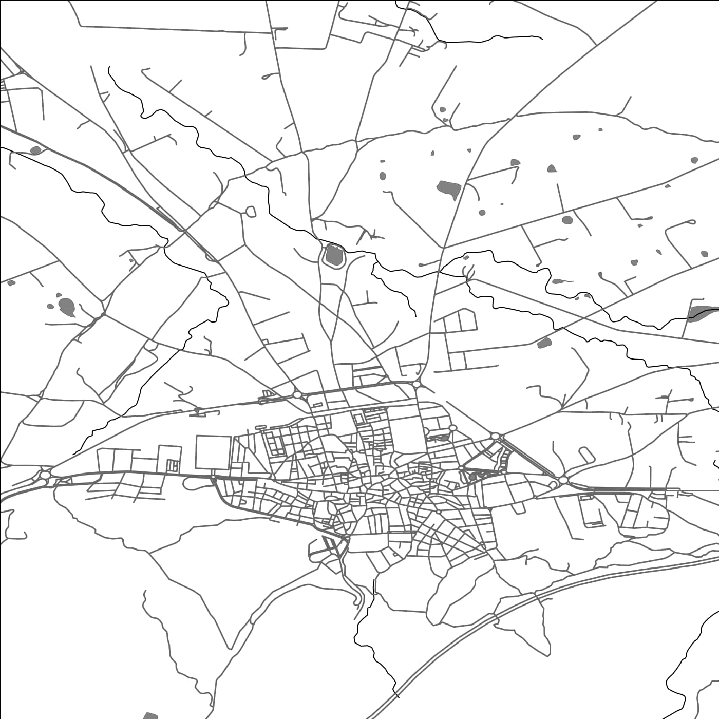 ROAD MAP OF NAVALMORAL DE LA MATA, SPAIN BY MAPAKES