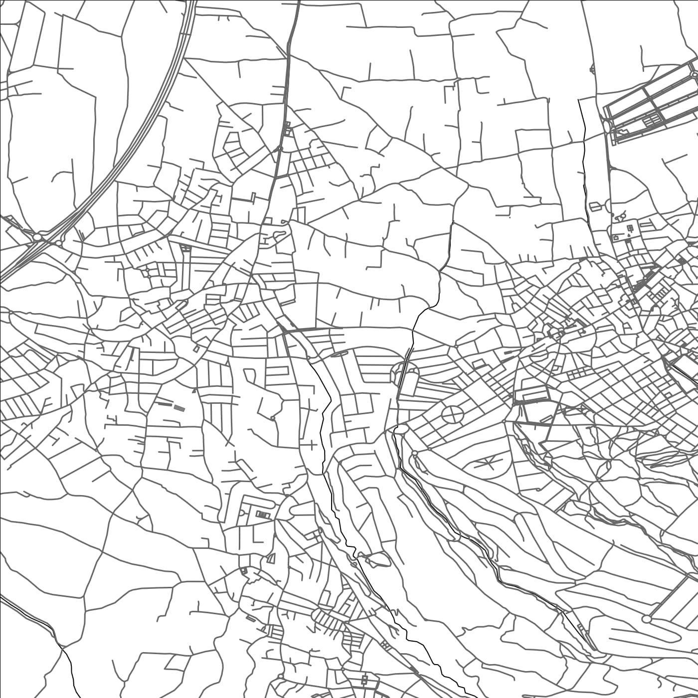 ROAD MAP OF OGIJARES, SPAIN BY MAPAKES