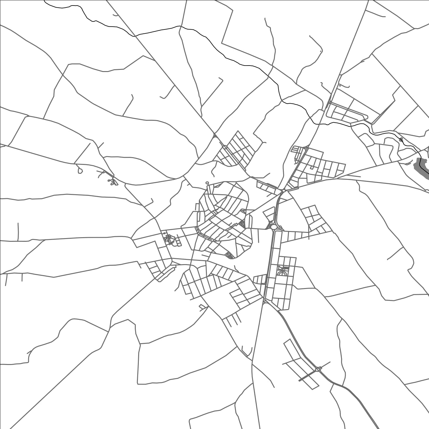 ROAD MAP OF OLIVENZA, SPAIN BY MAPAKES