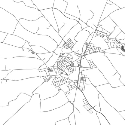 ROAD MAP OF OLIVENZA, SPAIN BY MAPAKES