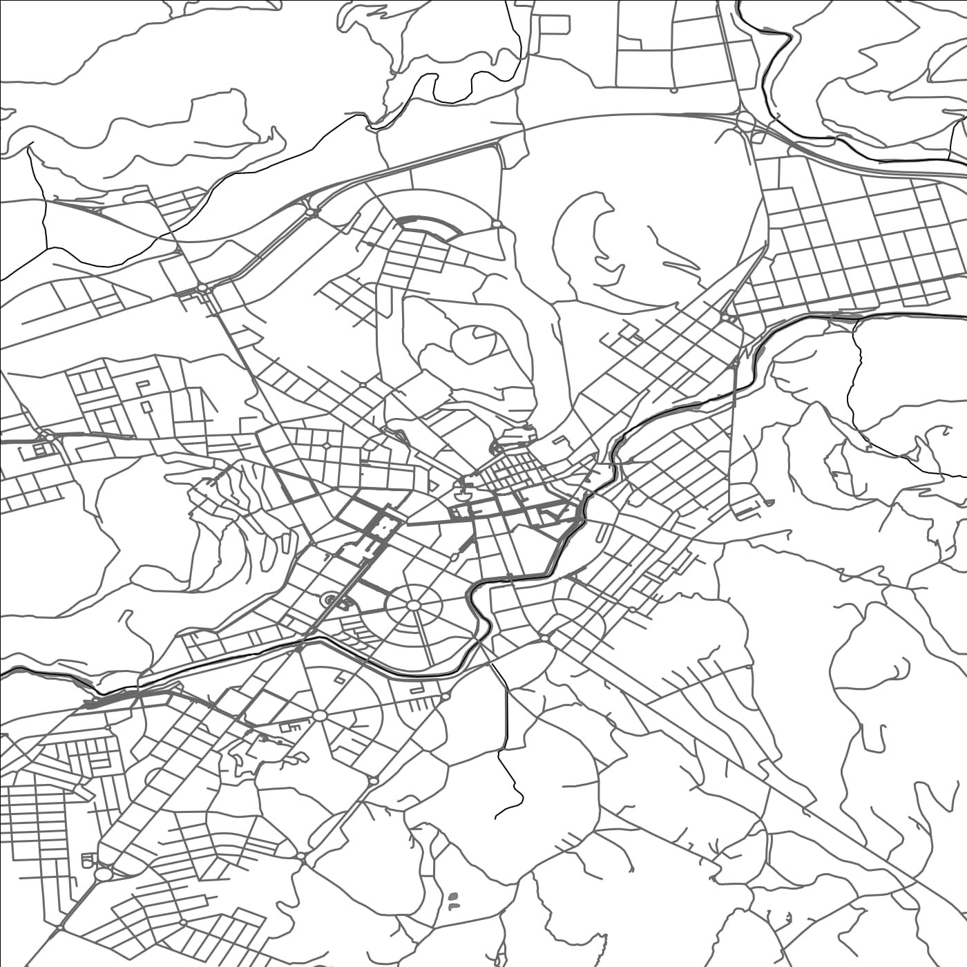 ROAD MAP OF OLOT, SPAIN BY MAPAKES