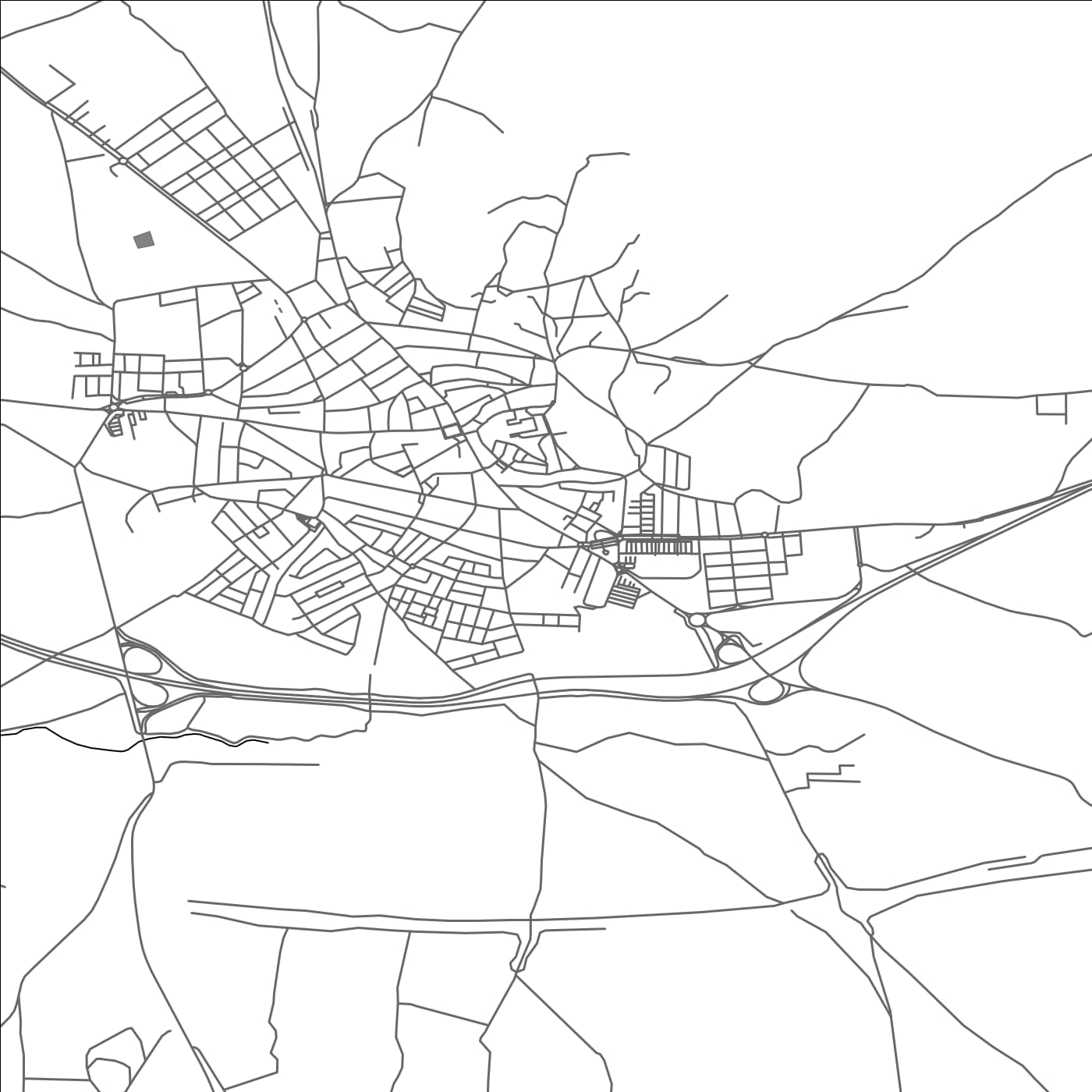 ROAD MAP OF OSUNA, SPAIN BY MAPAKES