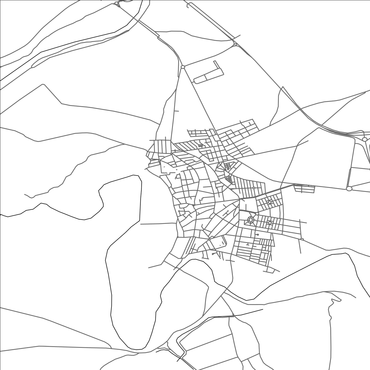 ROAD MAP OF PALMA DEL RIO, SPAIN BY MAPAKES