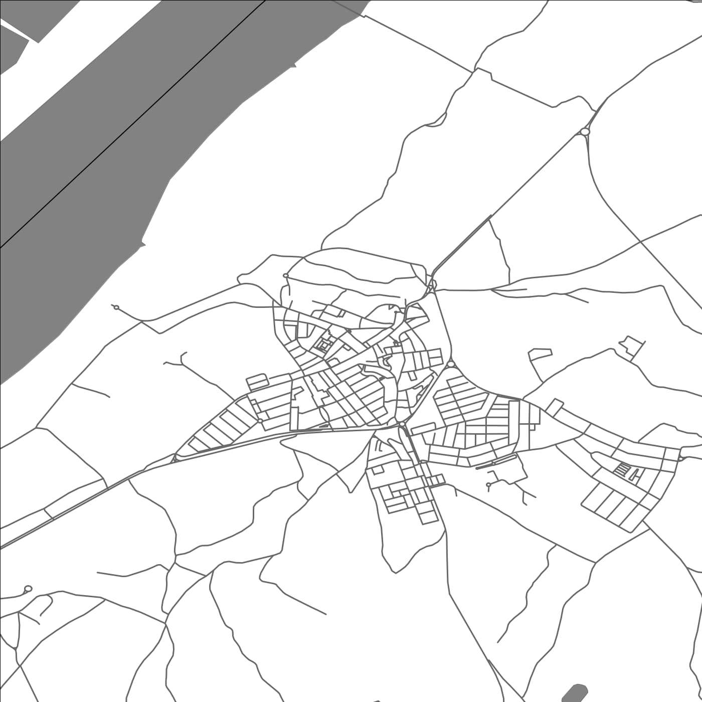 ROAD MAP OF PALOS DE LA FRONTERA, SPAIN BY MAPAKES