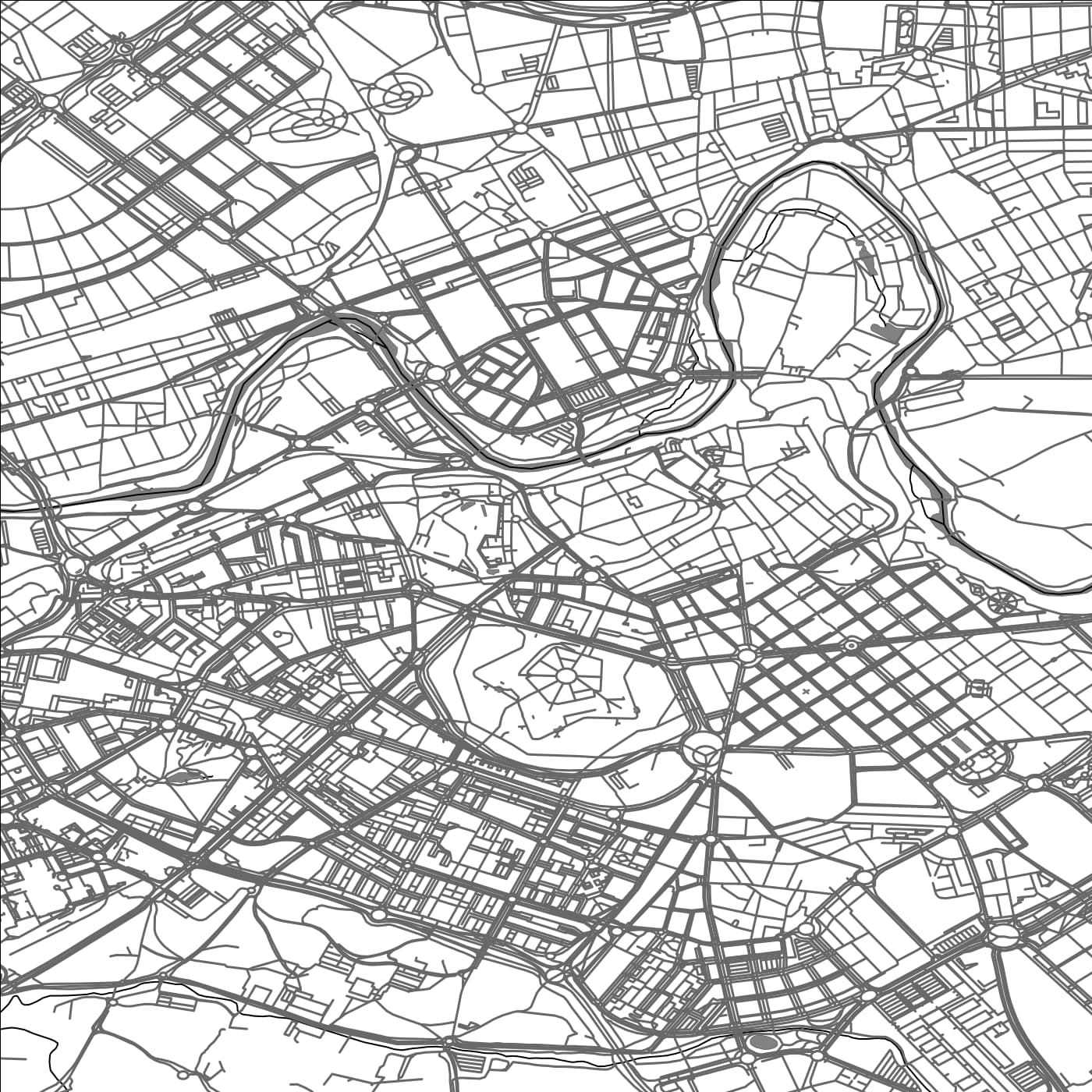 ROAD MAP OF PAMPLONA, SPAIN BY MAPAKES