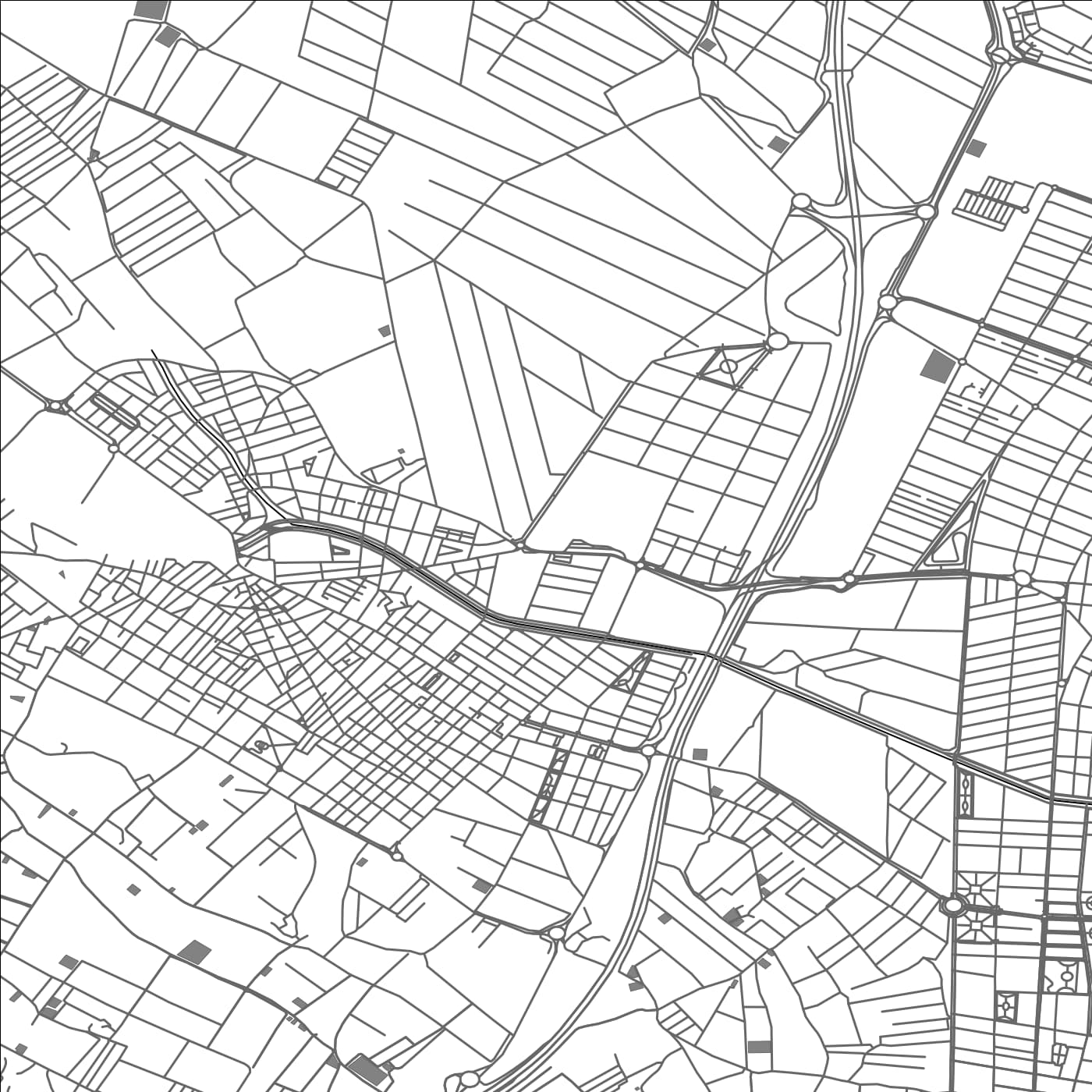 ROAD MAP OF PILAR DE LA HORADADA, SPAIN BY MAPAKES