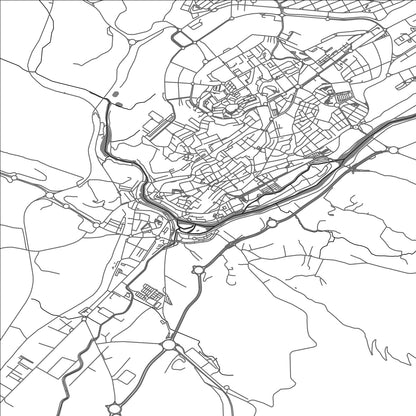 ROAD MAP OF PLASENCIA, SPAIN BY MAPAKES