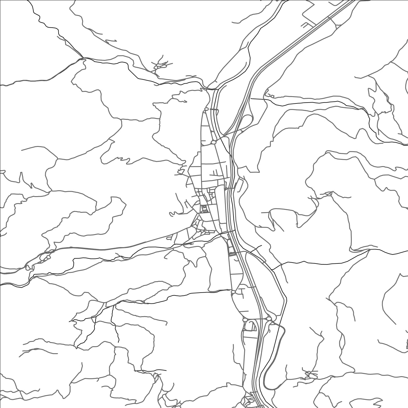 ROAD MAP OF POLA DE LENA, SPAIN BY MAPAKES