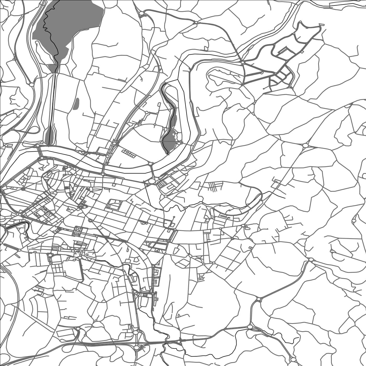 ROAD MAP OF PONTEVEDRA, SPAIN BY MAPAKES