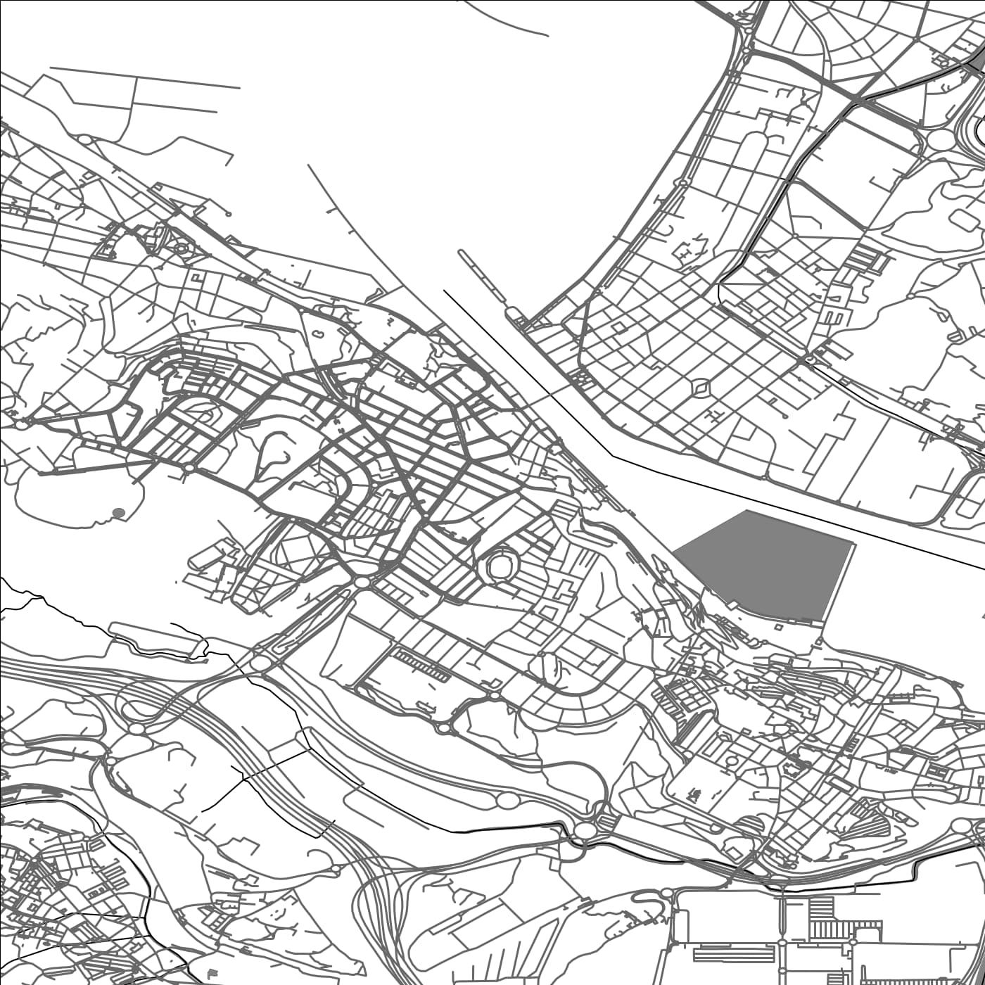 ROAD MAP OF PORTUGALETE, SPAIN BY MAPAKES