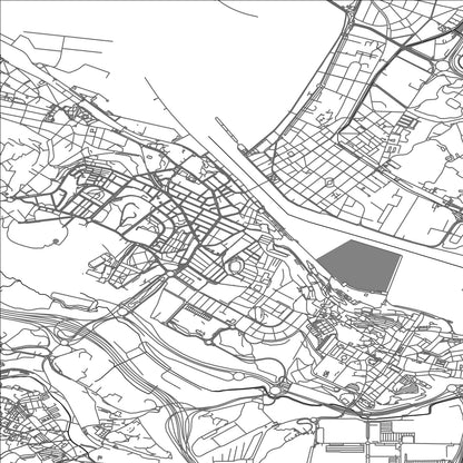 ROAD MAP OF PORTUGALETE, SPAIN BY MAPAKES